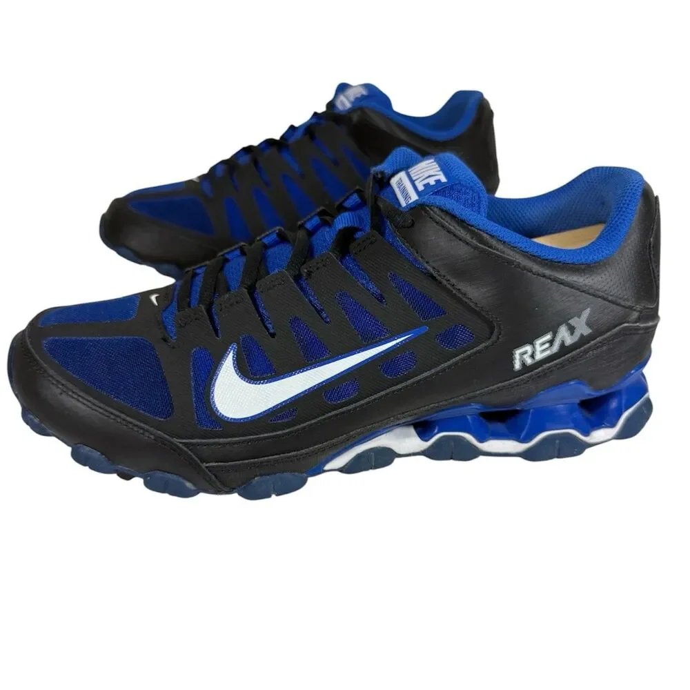 Nike Reax 8 TR Men's Size 10 Royal Blue And Black 621716-038 Sneaker Shoes EUC